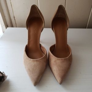 Vince. Celeste Leather D'Orsay Pumps, Tan